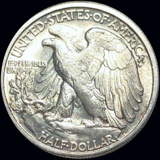 1941 - S Walking Half Dollar HIGHLY UNCIRCULATED Liberty Silver Collectible Coinnr 2