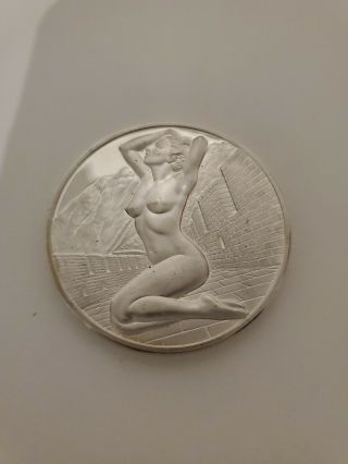 Rare Nude & China Panda & Baby 1 Oz.  999 Fine Silver Round Marilyn Monroe Pose
