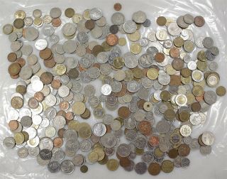 3.  8 Lbs Mixed European & Non European Coins Circulated,  Uncertified