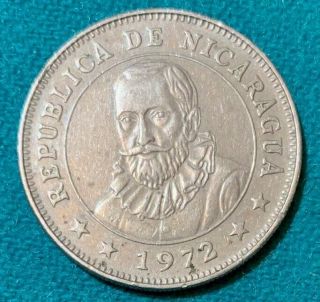 World Coins1972 Nicaragua 1 Cordoba Republica De Nicaragua 5 Volcanos