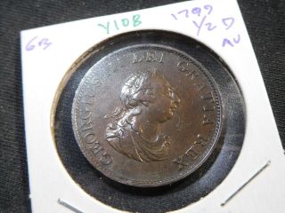 Y108 Great Britain 1799 1/2 Penny Au