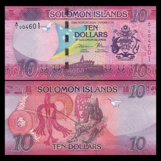Salomonen / Solomon Islands 10 Dollars,  2017,  P - 33,  Unc