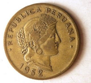 1952 Peru 20 Centavos - Uncommon Collectible Coin - - Peru Bin B