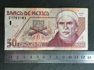 Mexico 50 Nuevos Pesos 26.  3.  2002,  P 117 Morelos - F