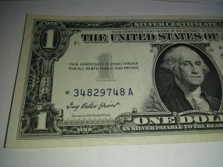 1957 Star $1 One Dollar Bill Silver Certificate Note BLUE SEAL. 2