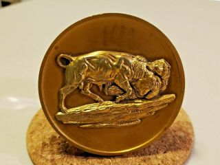 Bronze Table Medal Commemorating The York Stock Exchange.  1982.