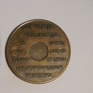 Aa 22 Year Alcoholic Anonymous Bronze Recovery Sobriety Coin Token Medallion