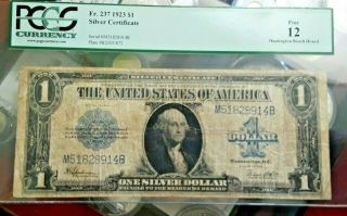 1923 $1 Fr.  237 Pcgs Silver Certificate Huntington Beach Hoard (12 Fine)