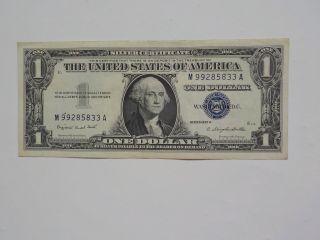 Silver Certificate 1957 1 Dollar Bill Paper Money Note United States American