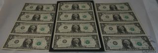 Set Of 3 - 1985 United States $1 Uncut Sheet Of 4 Notes - Total Face Value Of $12