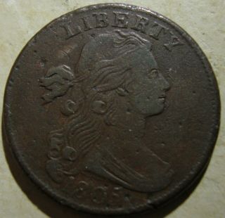 1805 Draped Bust Large Cent - Strong Vf,  /xf With Extremely Light Corrosion