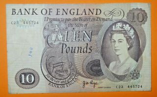 Royal Bank Of England Ten Pound Note.  Page
