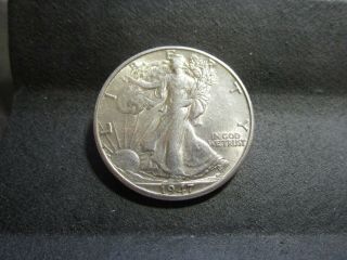 1947 - D Walking Liberty Half Dollar - Au Details 2