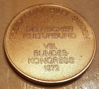 DDR GDR VIETNAM SIEGT EAST GERMANY GERMAN RARE MEDAL TOKEN COIN 1972 SOLIDARITY 2