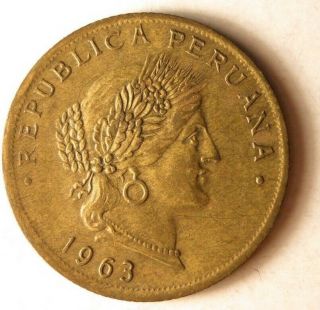 1963 Peru 20 Centavos - Uncommon Collectible Coin - - Peru Bin B