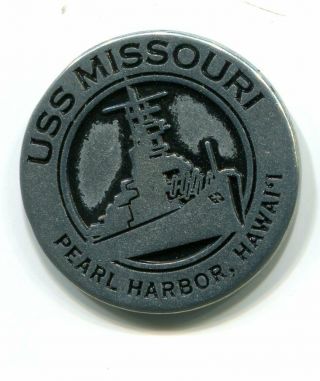 Steel Collectible Token: Uss Missouri,  Pearl Harbor,  Hawaii