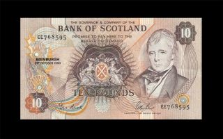31.  10.  1990 Bank Of Scotland 10 Pounds ( (ef, ))