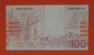 Belgium 100 Francs Banknote AUNC - UNC Billet Banque Nationale De Belgique 2