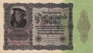Germany,  50000 Mark 1922 Reichsbanknote (b241)