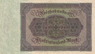 Germany,  50000 Mark 1922 Reichsbanknote (B241) 2