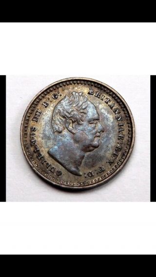 1835 Great Britain Silver 1 1/2 Pence - 5 Over 4 Error - Toned Au