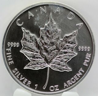Canada 1992 Canadian $5 Maple Leaf 1 Oz 9999 Fine Silver Coin - Le454