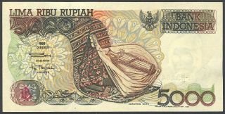 INDONESIA - 5000 RUPIAH 1992 - Banknote Note - P 130 P130 (UNC) 2