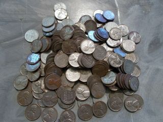 215 Steel Wheat Pennies Assortment Of All Marks