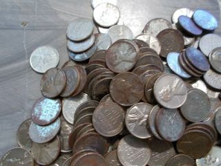 215 Steel Wheat Pennies Assortment of All Marks 3