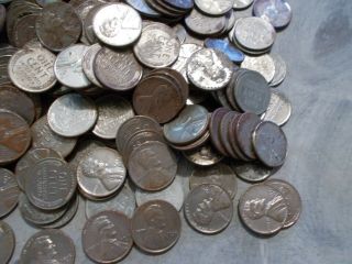 215 Steel Wheat Pennies Assortment of All Marks 5