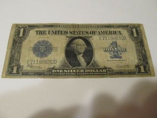 1923 Silver Certificate United States $1 Silver Dollar Bill Large Note - A