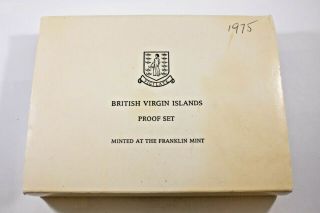 One British Virgin Isl.  Proof Set 1975 Km Ps3 W/.  925 Fine Silv.  Dollar |papers