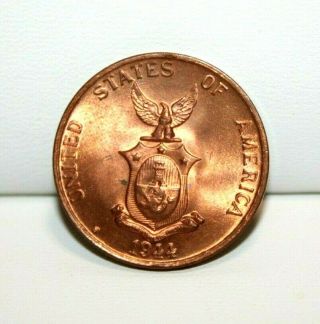 1944 S Philippines One Centavo Bronze Coin Km 179