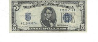Series Of 1934 D $5 Silver Certificate