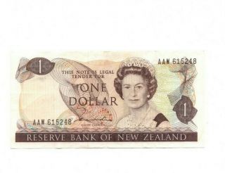 Bank Of Zealand 1 Dollar 1981 - 1985 Vf