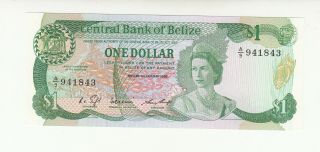 Belize 1 Dollar 1986 Aunc/unc P46b Qeii