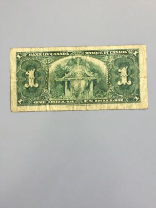1937 - Canadian One dollar bill Circulated $1 CA 9771597 4