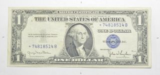 Error Replacement Star 1935 - D $1.  00 Silver Certificate Note - Tough 976