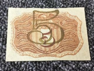 U.  S.  Fractional Currency 5c 1863 Five Cents G.  Washington,  Fr - 1232, 3