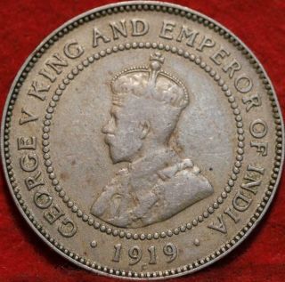 1919 Jamaica Penny Foreign Coin