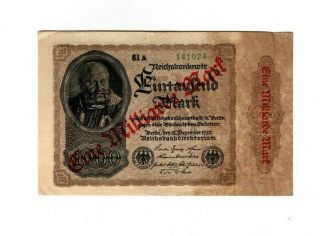 Xxx - Rare 1 Billion Mark Weimar Inflation Banknote 1922 Very Fine Con