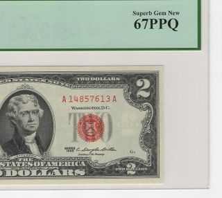 Red Seal Fr 1513 1953 $2 United States Note Pcgs Graded 67 Gem Ppq
