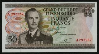 Luxembourg (p55a) 50 Francs 1972 Unc