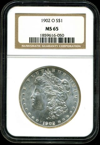 1902 - O $1 Morgan Silver Dollar Ms65 Ngc 1859616 - 050