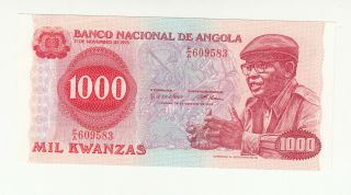 Angola 1000 Kwanzas 1979 Aunc P117 @