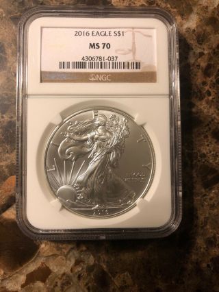2016 American Silver Eagle Ngc Ms70 1 Oz 999 Fine Silver
