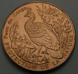 Congo Republic 100 Francs 1992 - Copper - Protection Of Nature - Aunc - 3589