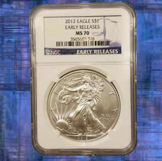 2012 American Silver Eagle - Ngc Ms70 - Early Release