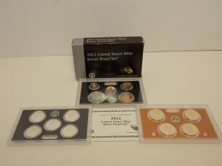 2012 US SILVER PROOF SET - Complete w/ Box and 2