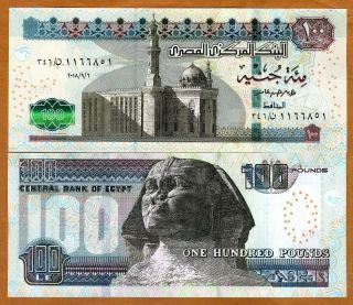 Egypt,  100 Pounds,  2018,  P -,  Unc Sphinx